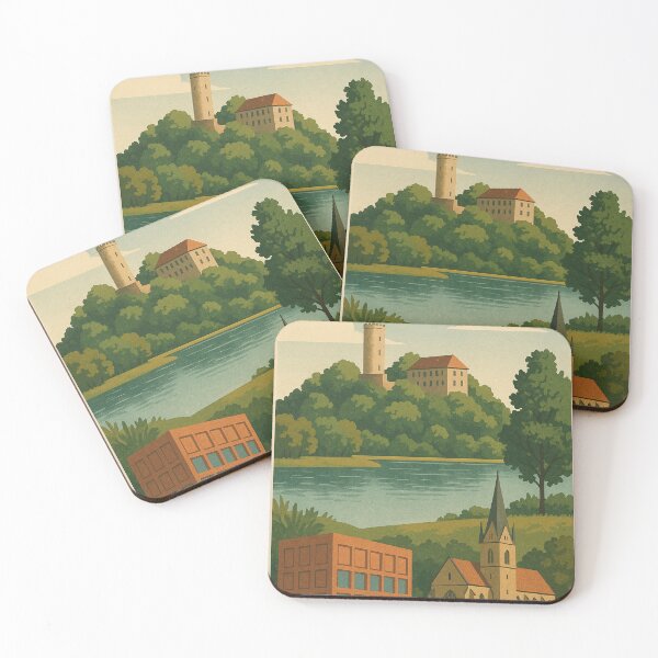Item preview, Bielefeld – Aesthetic city poster in vintage travel style designed and sold by Domci.