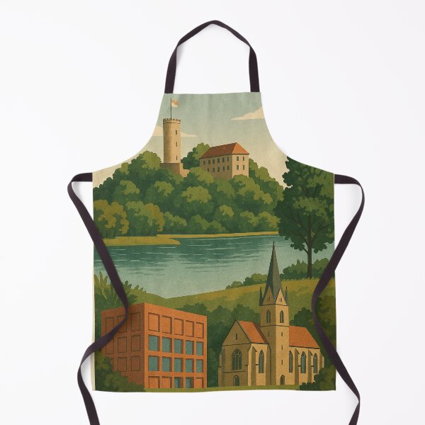 Item preview, Bielefeld – Aesthetic city poster in vintage travel style designed and sold by Domci.