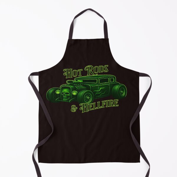 Item preview, Hot Rods & Hellfire Neon Green Skull Car Rockabilly Graphic designed and sold by Friends Custom Creations.