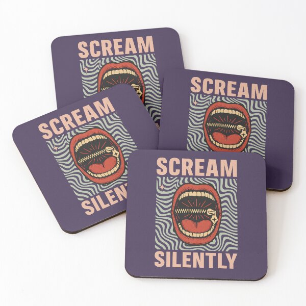 Item preview, Zipped Mouth Wellbeing Scream Art designed and sold by Shoot-The-Moon.