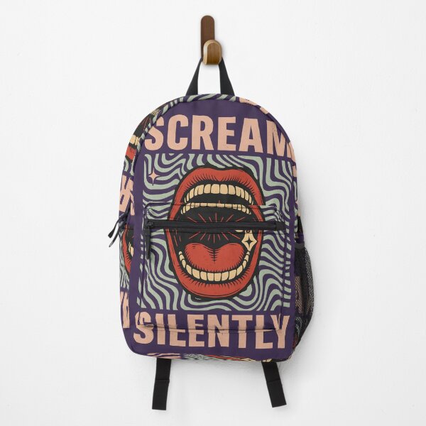 Item preview, Zipped Mouth Wellbeing Scream Art designed and sold by Shoot-The-Moon.