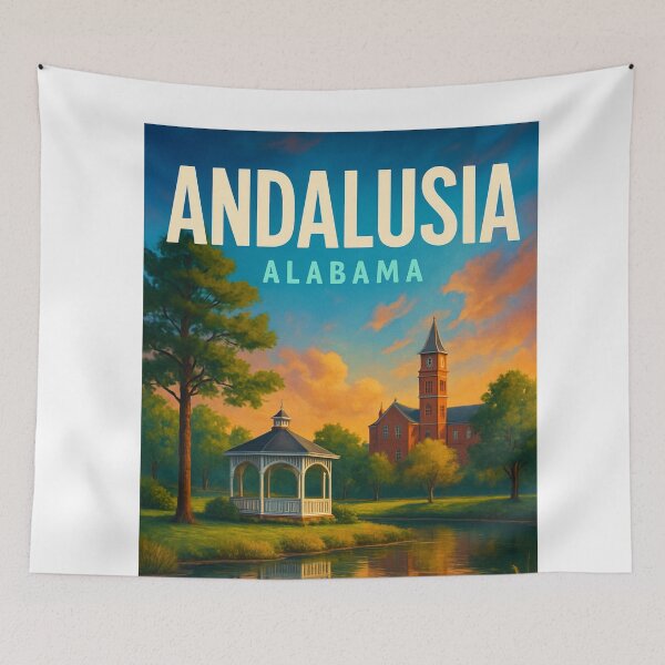 Item preview, Andalusia Alabama Sunset Park Scene designed and sold by Aryabek.