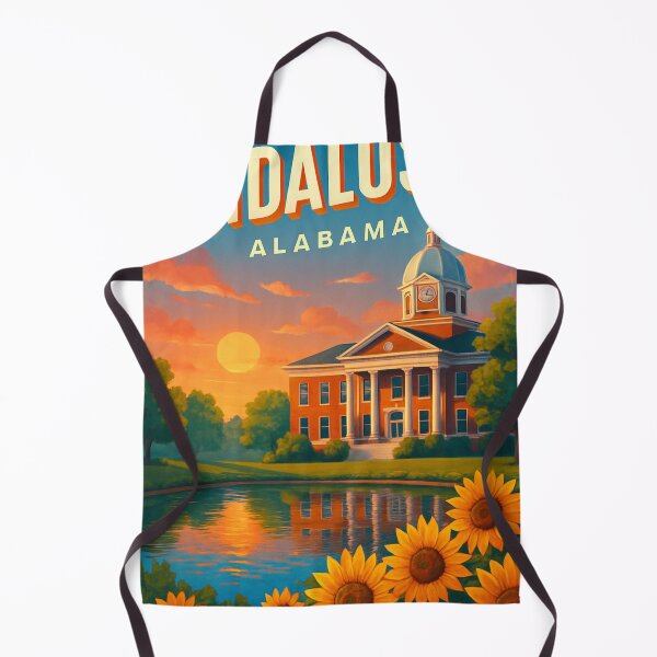 Item preview, Andalusia Alabama Courthouse and Sunflowers designed and sold by Aryabek.