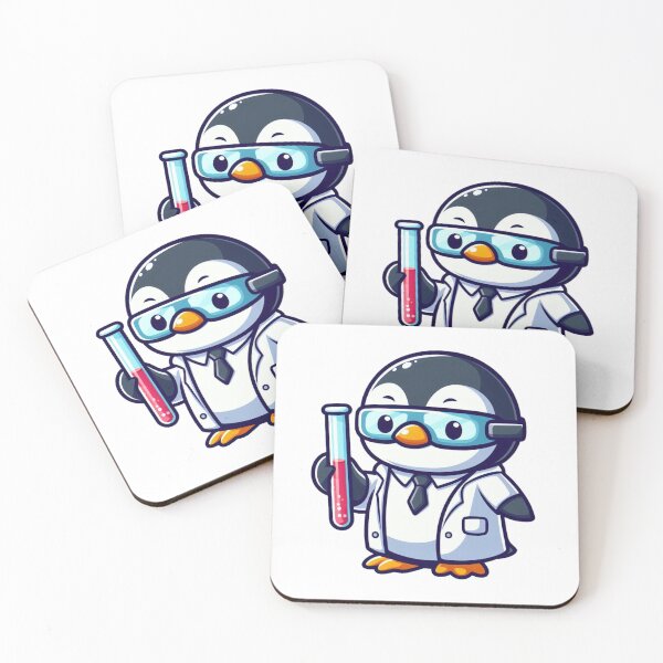 Item preview, Curious Cartoon Scientist Penguin with Goggles and Test Tube designed and sold by Confuzz1ed.