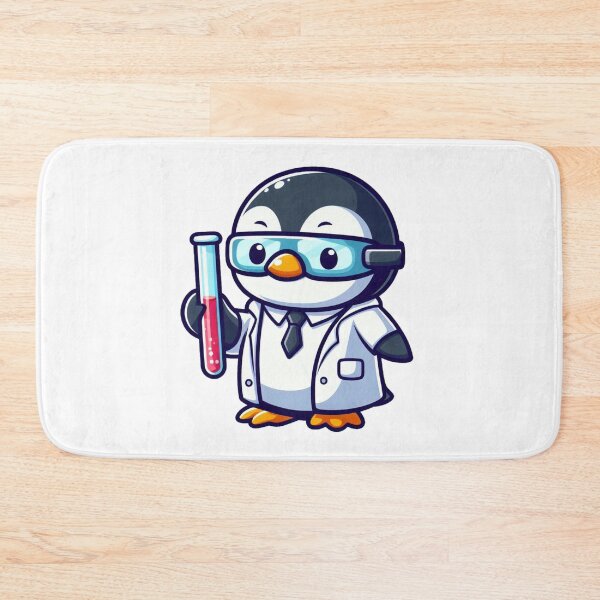 Item preview, Curious Cartoon Scientist Penguin with Goggles and Test Tube designed and sold by Confuzz1ed.