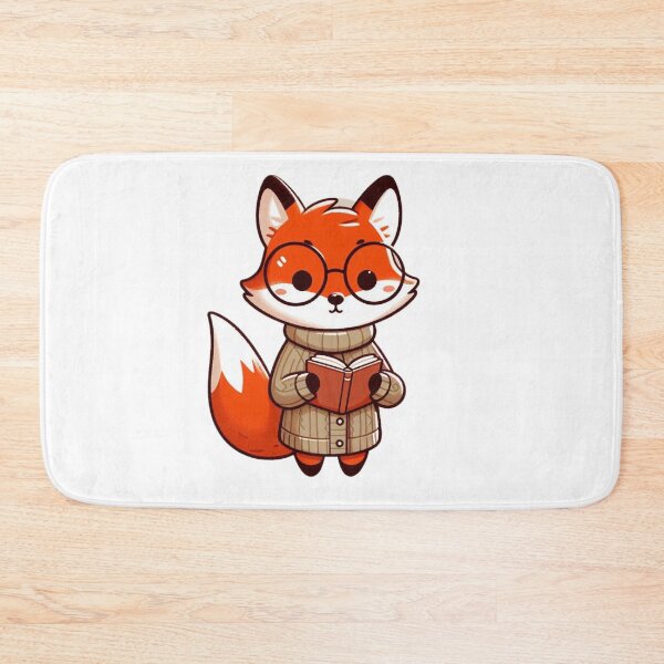 Item preview, Wise Cartoon Librarian Fox with Glasses and Book designed and sold by Confuzz1ed.