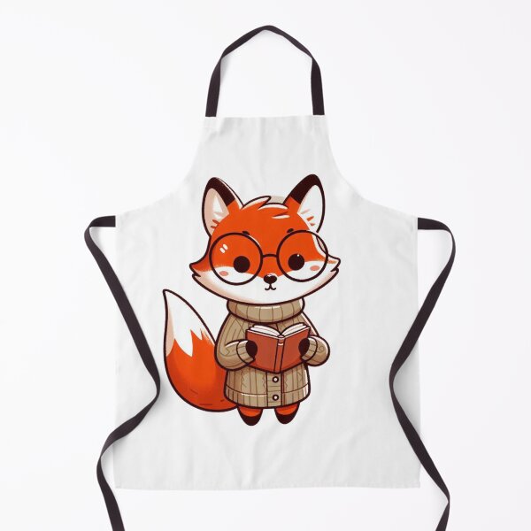Item preview, Wise Cartoon Librarian Fox with Glasses and Book designed and sold by Confuzz1ed.