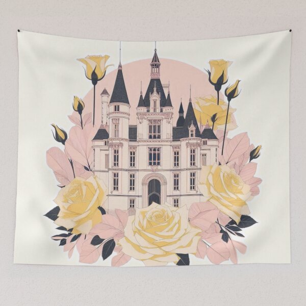 Item preview, Minimalist French Castle - Modern Chateaucore Aesthetic Wall Art designed and sold by Sugar Wisdom .