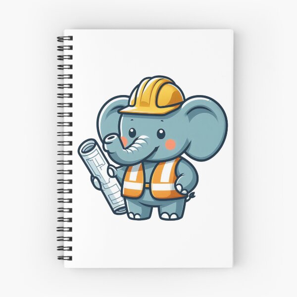 Item preview, Strong Cartoon Construction Elephant in Safety Vest designed and sold by Confuzz1ed.