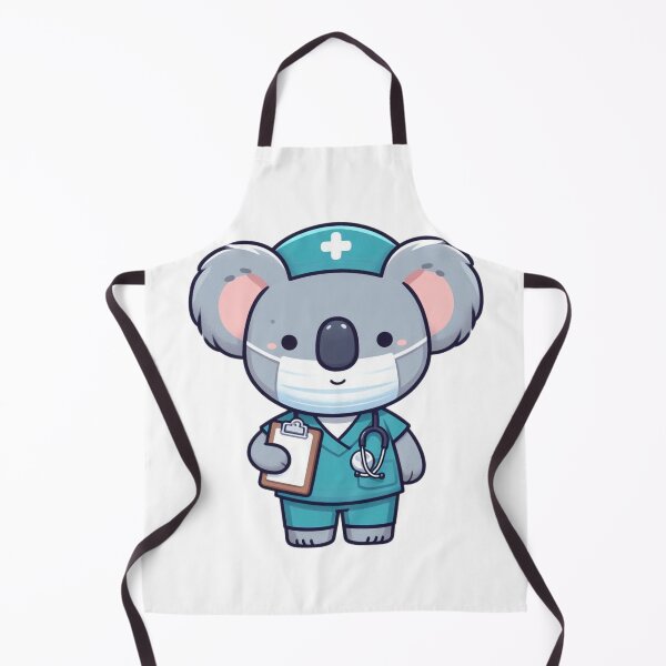 Item preview, Gentle Cartoon Koala Nurse with Clipboard and Face Mask designed and sold by Confuzz1ed.