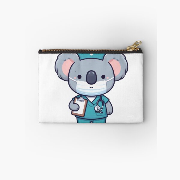 Item preview, Gentle Cartoon Koala Nurse with Clipboard and Face Mask designed and sold by Confuzz1ed.