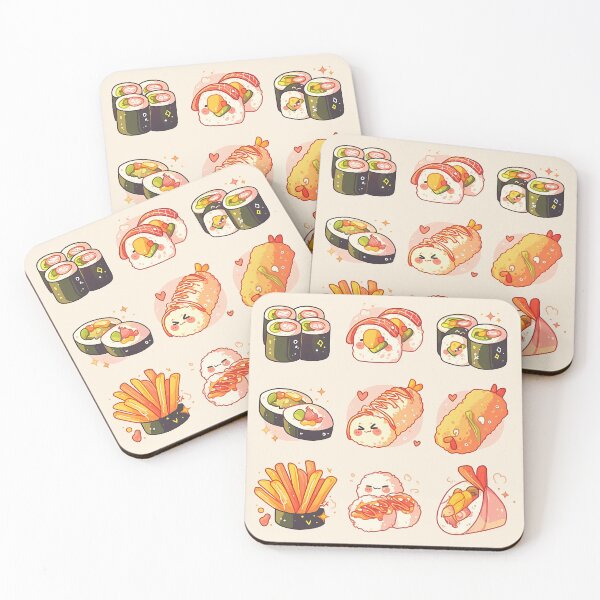 Item preview, Kawaii Korean Street Food Delight – Cute Snack Print designed and sold by Windy-market.