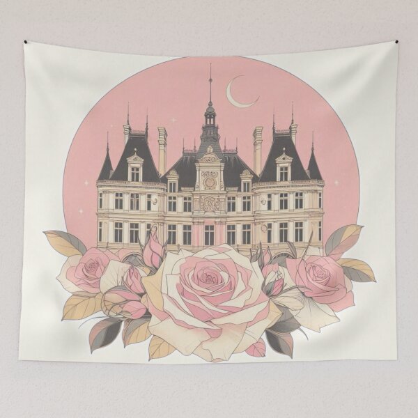 Item preview, Minimalist French Castle - Modern Chateaucore Aesthetic Wall Art designed and sold by Sugar Wisdom .