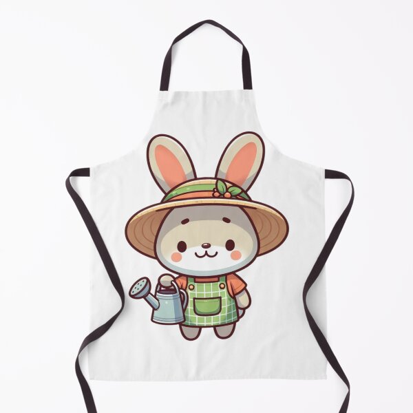 Item preview, Cute Cartoon Gardener Bunny in Straw Hat with Watering Can designed and sold by Confuzz1ed.