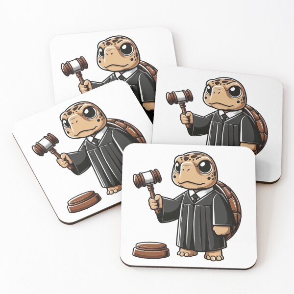 Item preview, Serious Cartoon Judge Tortoise with Gavel and Robes designed and sold by Confuzz1ed.