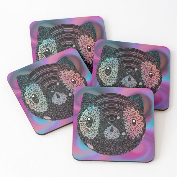 Item preview, Pencil and Pastel Abstract Cat Face  designed and sold by JaygiesDesign.