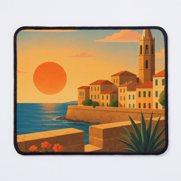 Item preview, Alghero Sardinia Sunset Coastline designed and sold by Aryabek.
