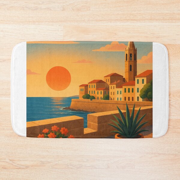 Item preview, Alghero Sardinia Sunset Coastline designed and sold by Aryabek.