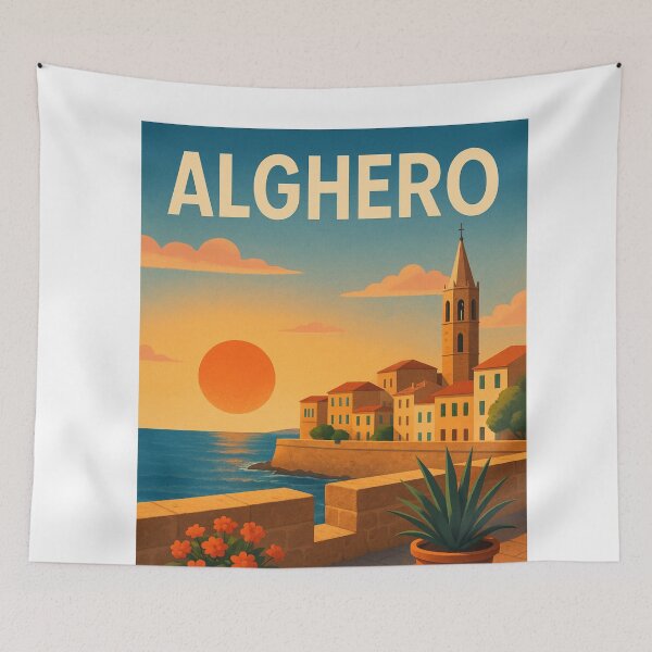 Item preview, Alghero Sardinia Sunset Coastline designed and sold by Aryabek.