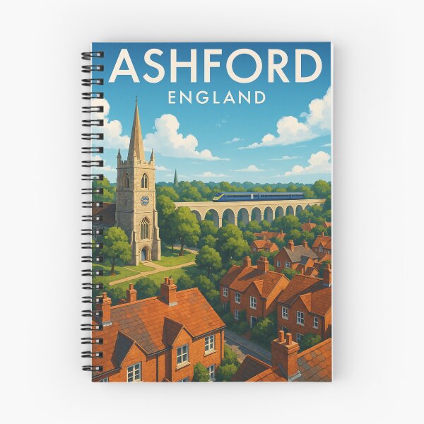 Item preview, Ashford England Church and Railway View designed and sold by Aryabek.