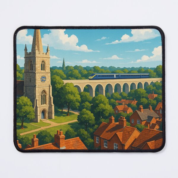 Item preview, Ashford England Church and Railway View designed and sold by Aryabek.