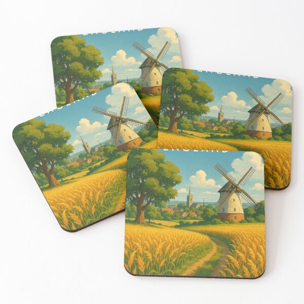 Item preview, Ashford England Windmill and Farmland View designed and sold by Aryabek.