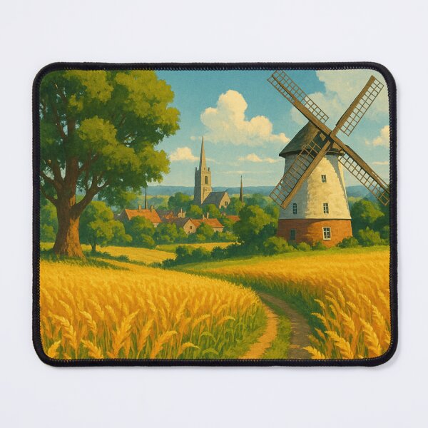 Item preview, Ashford England Windmill and Farmland View designed and sold by Aryabek.