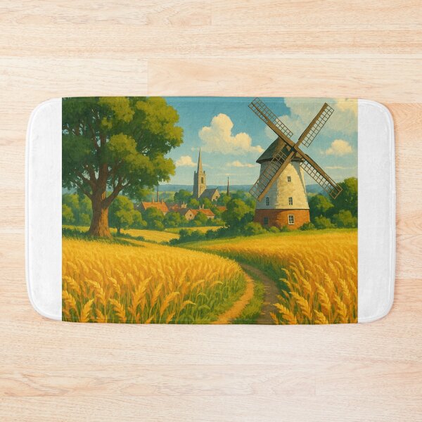 Item preview, Ashford England Windmill and Farmland View designed and sold by Aryabek.
