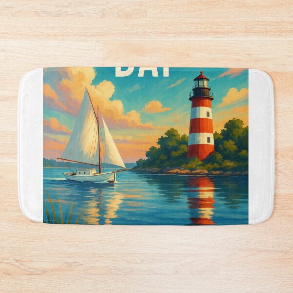 Item preview, Chesapeake Bay Lighthouse and Sailboat designed and sold by Aryabek.