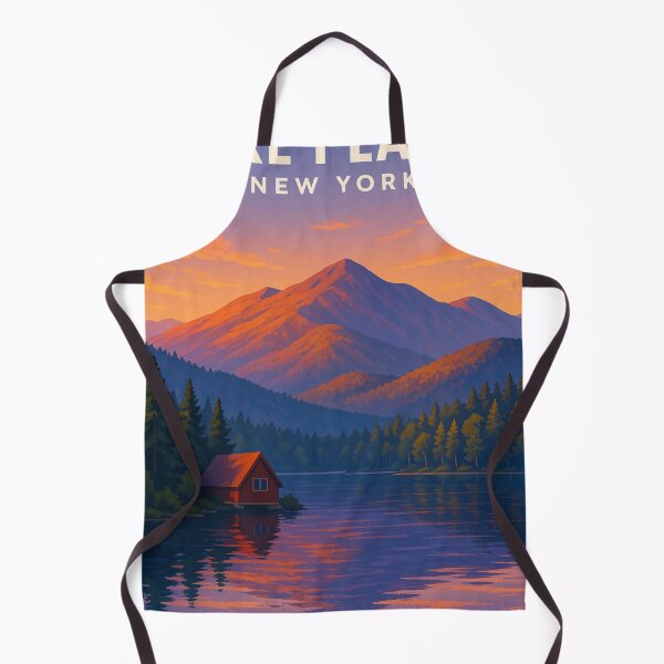 Item preview, Lake Placid Cabin at Sunset in the High Peaks designed and sold by Aryabek.