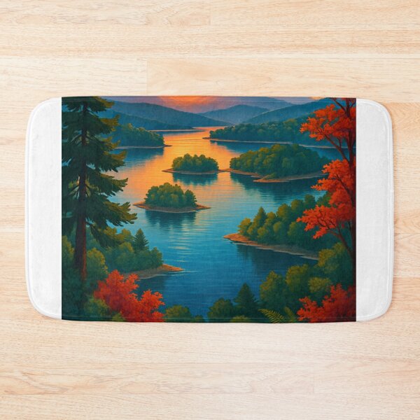 Item preview, Lake Ouachita Sunset in the Ouachita Mountains designed and sold by Aryabek.