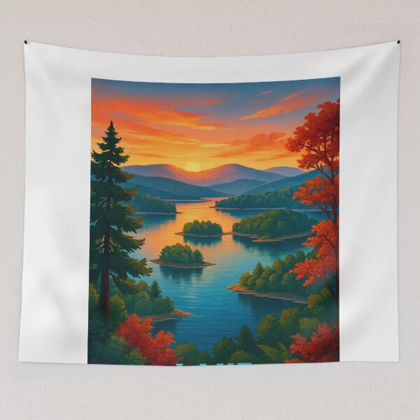 Item preview, Lake Ouachita Sunset in the Ouachita Mountains designed and sold by Aryabek.
