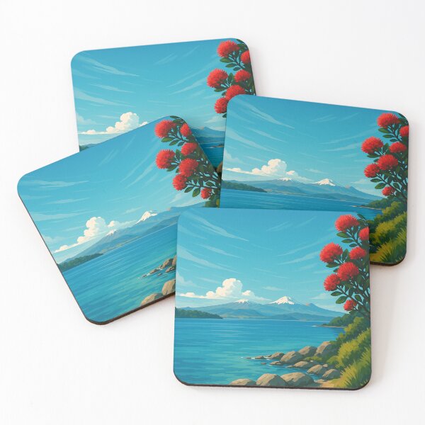 Item preview, Rocky Shoreline and Alpine View of Lake Taupō designed and sold by Aryabek.