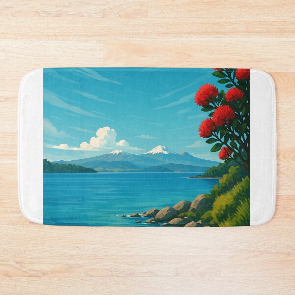 Item preview, Rocky Shoreline and Alpine View of Lake Taupō designed and sold by Aryabek.