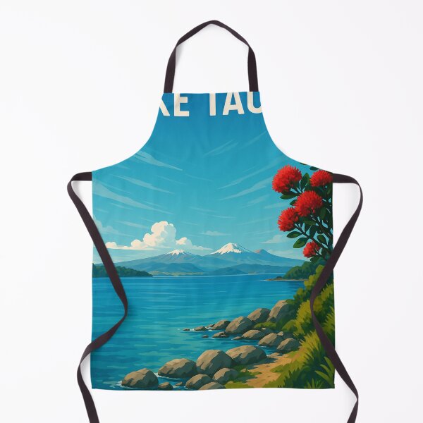 Item preview, Rocky Shoreline and Alpine View of Lake Taupō designed and sold by Aryabek.