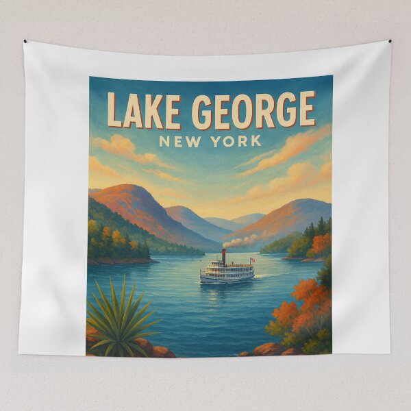 Item preview, Lake George New York Steamboat in the Adirondacks designed and sold by Aryabek.
