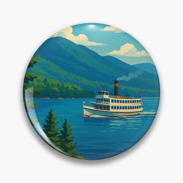 Item preview, Lake George Cruise and Forested Shoreline View designed and sold by Aryabek.
