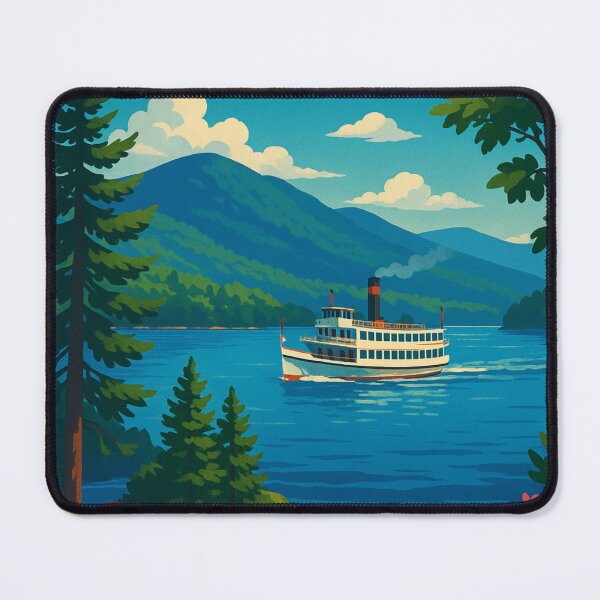 Item preview, Lake George Cruise and Forested Shoreline View designed and sold by Aryabek.
