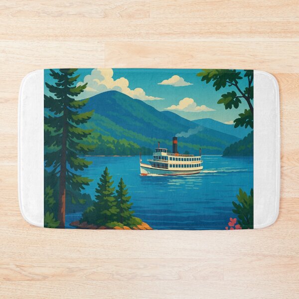 Item preview, Lake George Cruise and Forested Shoreline View designed and sold by Aryabek.