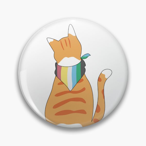 Artikelvorschau, Disability Pride Bandana auf orange getigerter Katze entworfen und verkauft von spooniecentral.