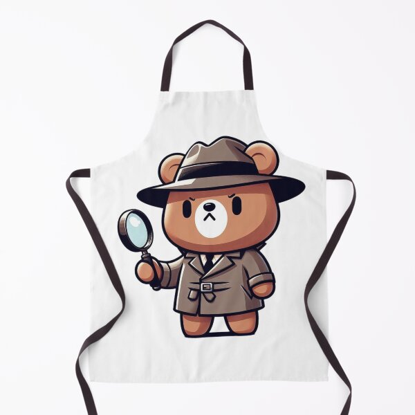 Item preview, Sleuth Cartoon Bear Detective with Trench Coat and Magnifying Glass designed and sold by Confuzz1ed.