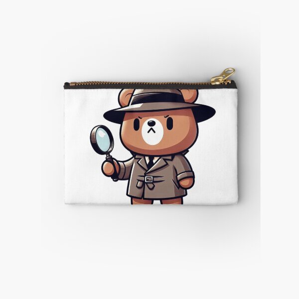 Item preview, Sleuth Cartoon Bear Detective with Trench Coat and Magnifying Glass designed and sold by Confuzz1ed.