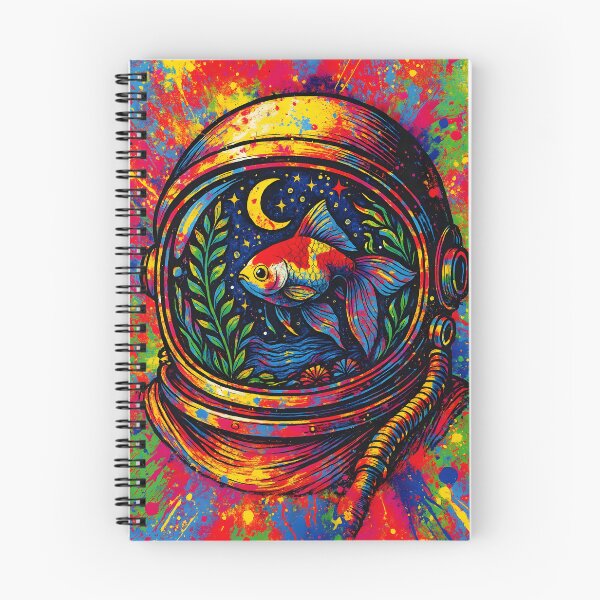 Item preview, Psychedelic Space Goldfish Helmet designed and sold by Shoot-The-Moon.