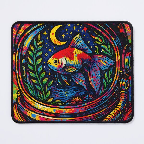 Item preview, Psychedelic Space Goldfish Helmet designed and sold by Shoot-The-Moon.