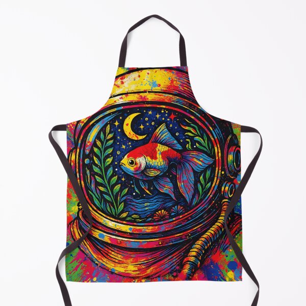 Item preview, Psychedelic Space Goldfish Helmet designed and sold by Shoot-The-Moon.