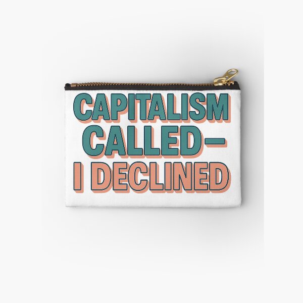Item preview, Capitalism Called I Declined Sticker – Bold Anti-Capitalist Statement Design designed and sold by weirdfishes123.