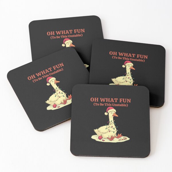 Item preview, Oh What Fun (To Be This Unstable): Funny Christmas Goose Holiday Art designed and sold by elynne9.