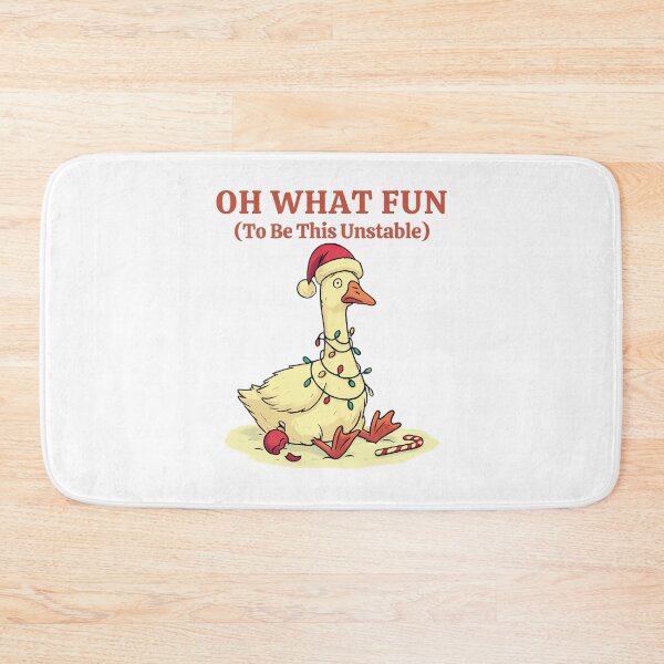 Item preview, Oh What Fun (To Be This Unstable): Funny Christmas Goose Holiday Art designed and sold by elynne9.