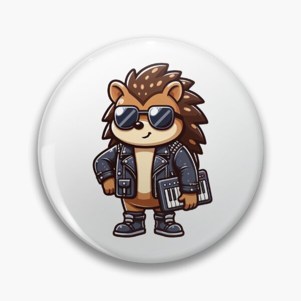 Artikelvorschau, Cooler Cartoon-Igel-Musiker mit Keyboard und Sonnenbrille entworfen und verkauft von Confuzz1ed.