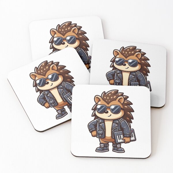 Artikelvorschau, Cooler Cartoon-Igel-Musiker mit Keyboard und Sonnenbrille entworfen und verkauft von Confuzz1ed.